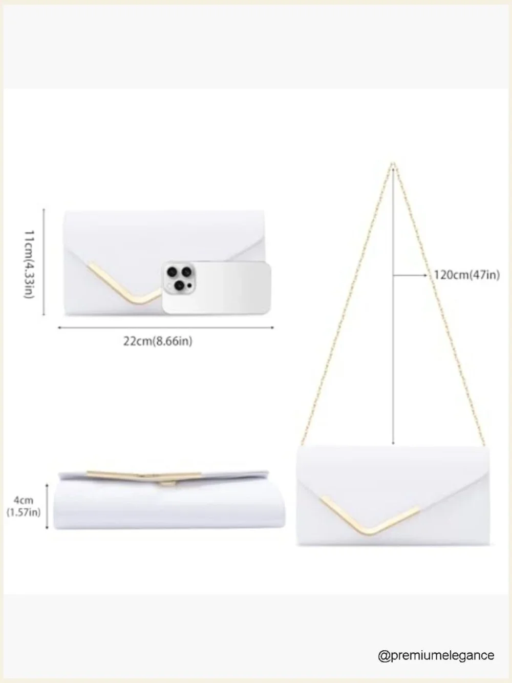 Shiny Sequin Envelope Clutch Evening Bag with Chain, Sparkly Party Prom Purse